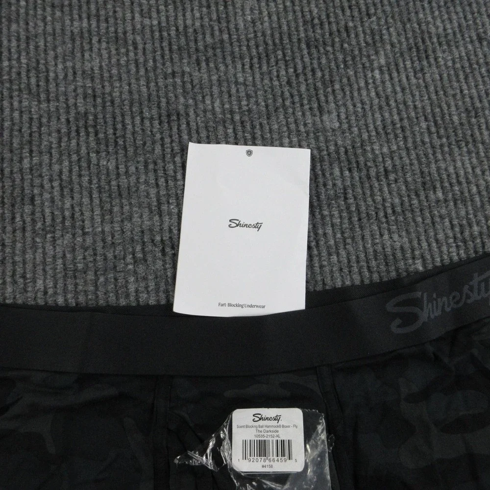 Shinesty Boxer Briefs Mens XL Black Camouflage Modal Spandex Ball Hammock NWT
